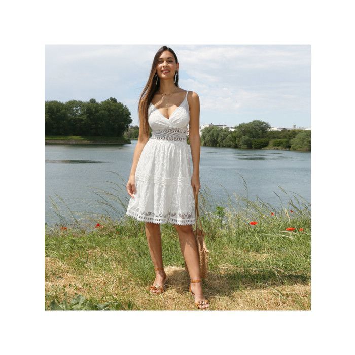 Dentelle La Modeuse Robe Cocktail Robe Patineuse Avec Jupon Robe - Main Image