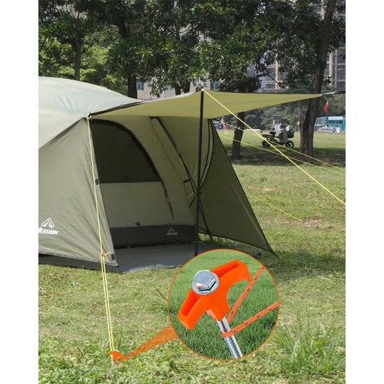 Flintronic Piquets De Tente Robustes, 6 Pcs Piquet De Camping