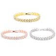 3 pièces bracelets en cristal mode Bling strass cadeau femmes bijoux pour Banquet mascarade balle danse fête   MONTRE BRACELET-0