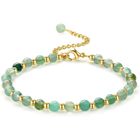 BRAND Bracelet Pierre Naturelle Femme Bracelets en Pierre Naturelle de 5MM Bracelet de Perles en Acier Inoxydable de 3MM Bracelets