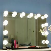 Kit de Lumière de Miroir - lampe pour miroir cosmétique lampe de coiffeuse table 10 ampoules LED lampe de coiffeuse-HB045