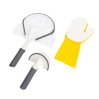 Set de nettoyage pour spa - LAY-Z-SPA - 3 pièces - épuisette de fond - brosse raccordable - gant gratteux