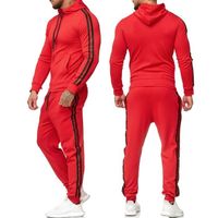 Survêtement Homme Multisport - R1004 Rouge - Manches Longues - Confortable et Tendance