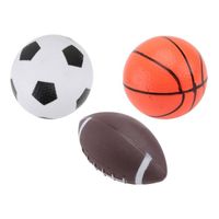 3pcs Mini Ballons Mous de de Rugby de Football de de Basket-Ball Pour Des Enfants Faveurs volant de badminton badminton