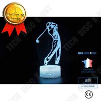 TD® Lampe en 3D Golf avec remote control - Veilleuse lumineuse 3D hollograme pour décoration chambre-lampe a poser cadeaux