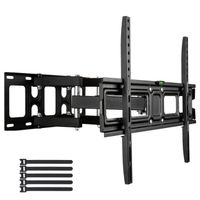 Duronic DM352 BK Bras pour 2 moniteurs d'Ordinateur | Support Double d'écrans PC articulé Ergonomique | VESA 75 100 | Hauteur Ajustable | Rotatif Inclinable Pivotant | Compatibilité Universelle