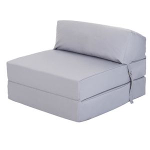 FUTON Matelas pliable Ready Steady Bed, lit d'appoint futon intérieur/extérieur, chaise de cheminée convertible résistante à l'eau,Argent