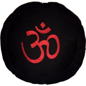 Zafu de méditation/Yoga Coussin avec poignée de transport-Noir/Rouge/Noir Ele DM13 