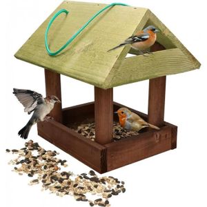 Mangeoire en bois Naturel pour oiseaux à suspendre 18cm de Les Supports,  3,98 €