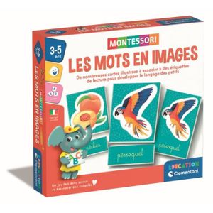 JEU D'APPRENTISSAGE Montessori - Clementoni - Les mots en images - Jeu