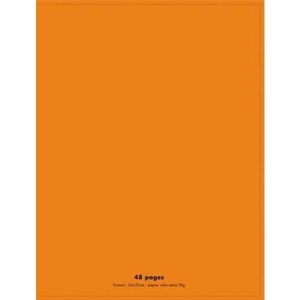 Grand cahier piqûre - 24x32 - 48 pages - petits carreaux 5x5 - Ethikit