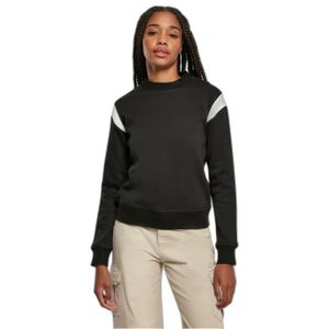 SWEATSHIRT Sweatshirt femme Urban Classics Inset College Crewneck GT - noir/blanc - XXL