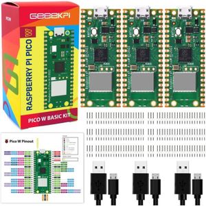 BAREBONES 3Pack Raspberry Pi Pico W Kit- Raspberry Pi Rp2040