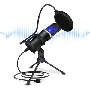 MICROPHONE Hojocojo Microphone USB pour Enregistrer, Streamin