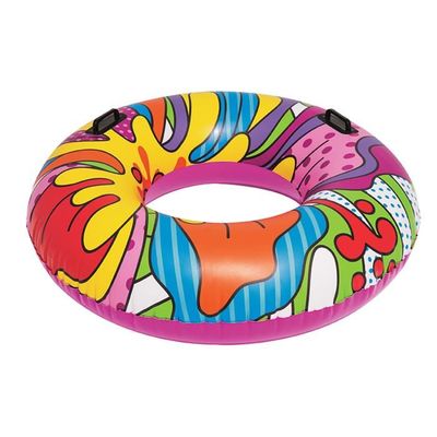 Anneau De Natation Gonflable Darryy - Bouée Enfant Et Adulte Modèle Jungle 90 Cm, Idéal Piscine Plage Et Été