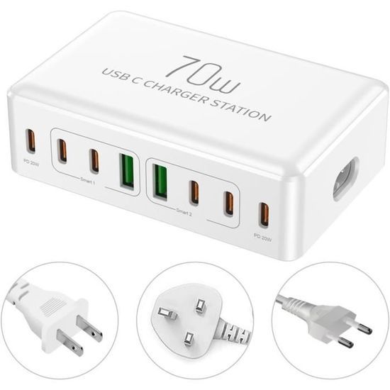Hub USB 3.0 avec 4 ports et interrupteurs marche/arrêt - alimentation