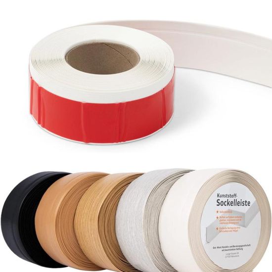 Karat Oslo Souple Plinthe Autocollante PVC Karat - 50x15 Mm, 15 M | Pour Cuisine, Salle De Bain, Facile à Poser Seuil De Porte Adhésif