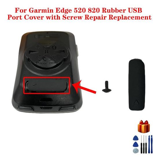 Couvercle de port USB en caoutchouc avec remplacement de r paration de vis Garmin Edge 820