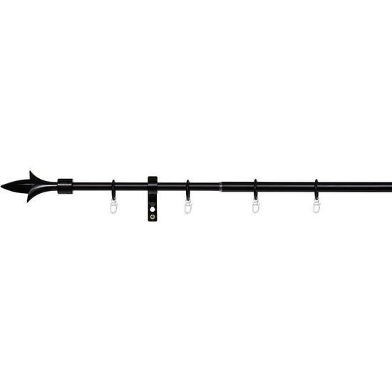 Tringle à Rideaux Extensible Blanche - Montage Plafond Ou Mur, Diamètre 25 Mm | Longueur Réglable 76 à 152 Cm