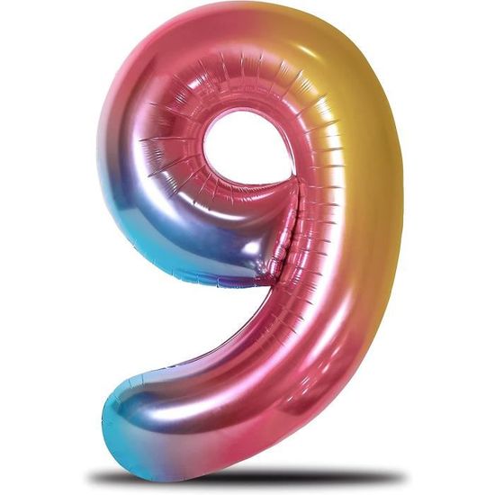 Kit Décoration Anniversaire Arc-en-ciel Pour Fille - Ballons Numéros, Inserts à Gâteau - Pour 1 à 5 Ans, Fêtes Enfant Colorées - 5