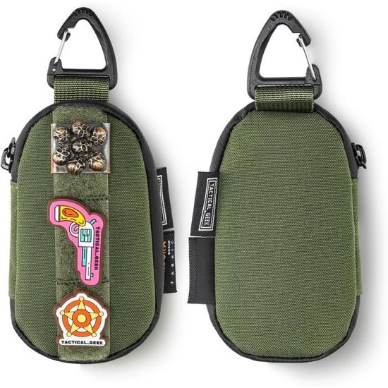 BigKing Pochette EDC Molle Ultra-Pratique – Mini Portefeuille Tactique Avec Mousqueton, Idéal Pour Randonnée Et Quotidien