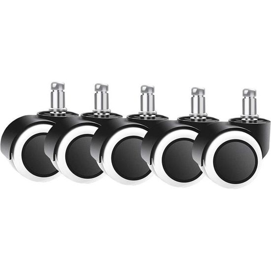 Roulettes De Bureau WAGNER - 5 Pièces Avec Frein Intermittent, Pour Sols Sensibles