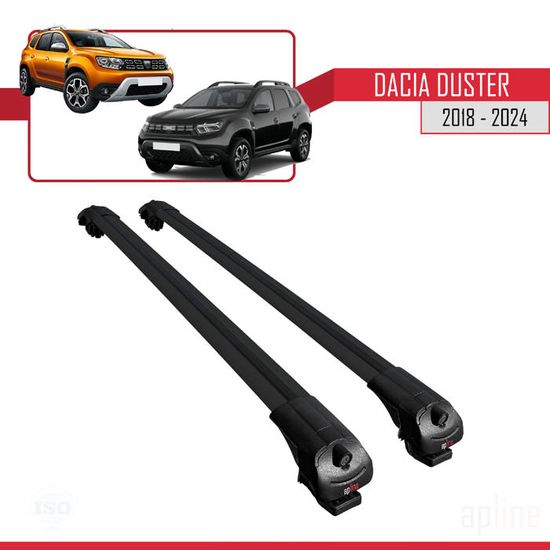 Pour Dacia Duster 2018-2023 Barres de Toit ACE-1 Railing Porte-Bagages de voiture NOIR