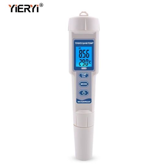 Testeur D'eau Numérique 7 En 1 - Mesure PH, TDS, EC, ORP, Salinité, S.G., Température, Pour Piscine, Aquarium, Eau Potable - 11