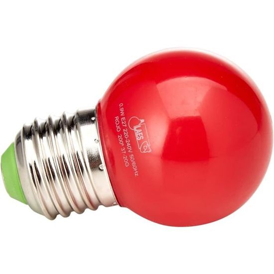 Ampoule Led à Filament, Rouge, Sphérique E27, 105lm = 12W, LEXMAN
