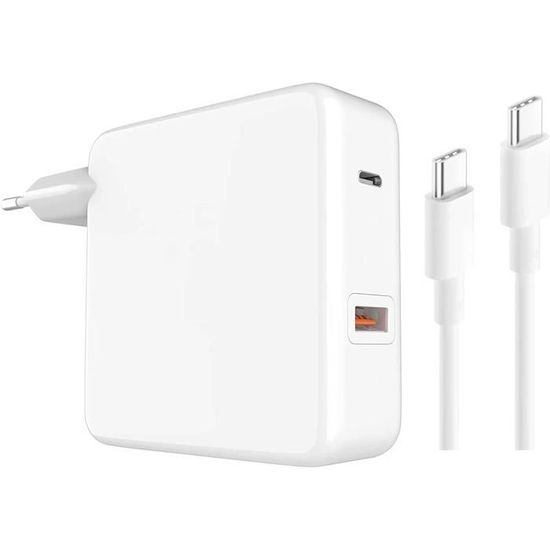 Chargeur USB-C 100W Pour MacBook Pro/Air, IPad Pro Et Autres Appareils - Câble 1.8m Inclus - Compact Et Léger - 2