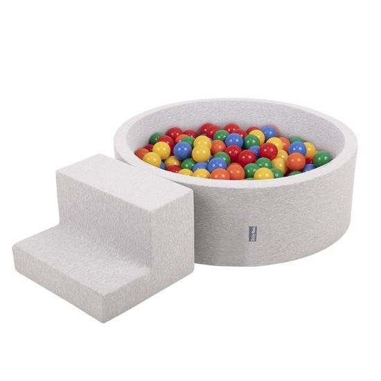 Aire De Jeux Gonflable Avec 300 Balles KiddyMoon - Pour Enfants Dès 12 Mois - Certifié Oeko-Tex