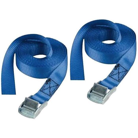 AceCamp Sangle à Bagages Sangle à Bagages Sangle D'emballage Large Sangle Tout Usage Extra Solide, 2,5 X 65 Cm, (Bleu