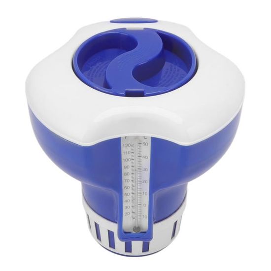 Distributeur Chlore Flottant Piscine - Avec Thermomètre Intégré - Régulation Produits Chimiques