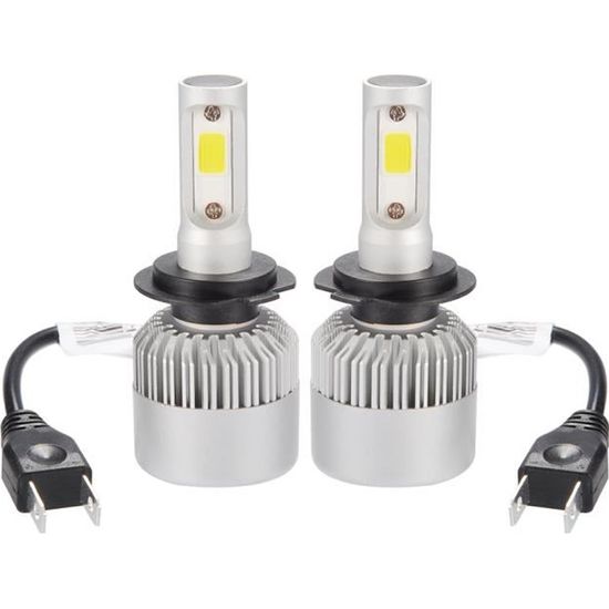 XCSOURCE Ampoule Lampe Halogène H7 20000LM 200W CREE LED Phare de voiture Ventilateur Intégré 6500K Blanc LD1033