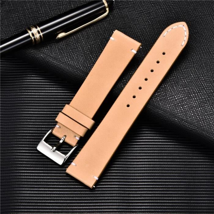 Bracelet De Montre En Cuir Véritable 18mm - Neuf Sans étiquette, Générique