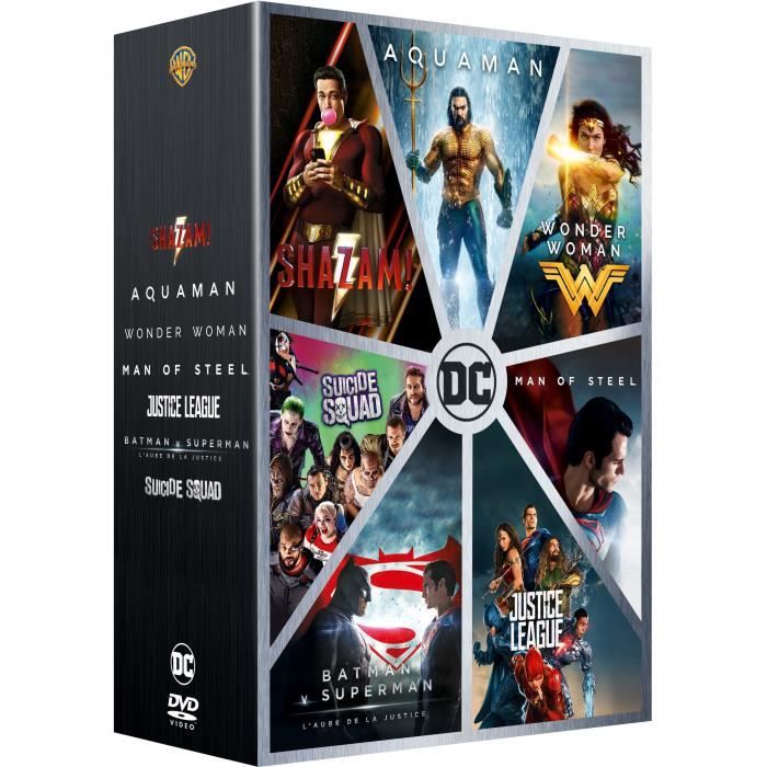 Coffret DVD DCEU Intégrale : Man Of Steel/Batman V Superman / Suicide Squad  / Wonder Woman / Justice League / Aquaman / Shazam ! - Cdiscount DVD