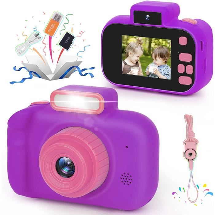 ACELIFE Appareil photo enfant double caméra avant et arrière jouet d'appareil photo numérique 4000W Pixel avec carte SD 3+ans