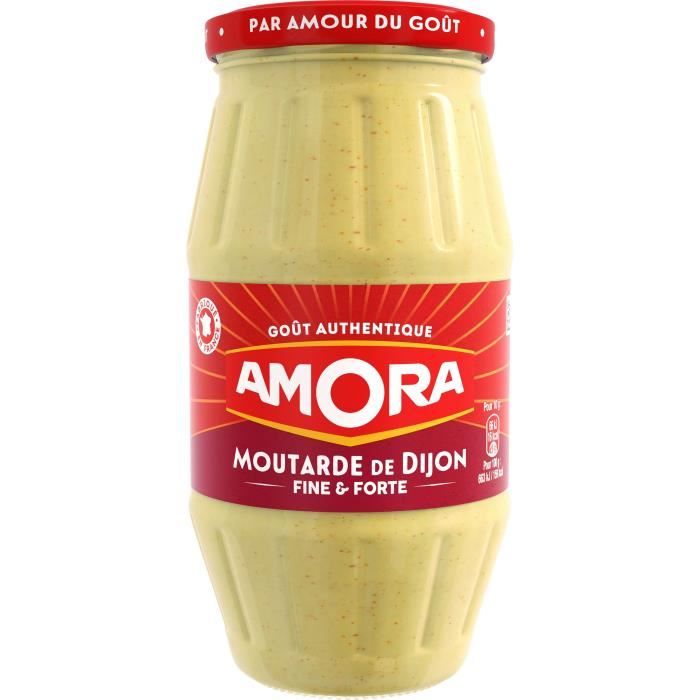 Amora Moutarde de Dijon Fine et Forte Bocal 440g