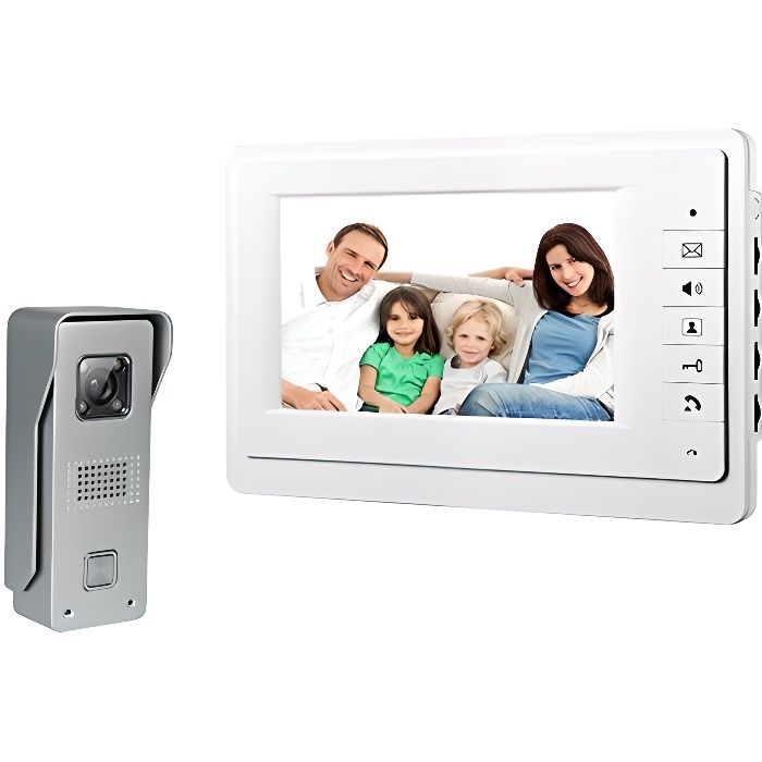 7 pouces TFT LCD Monitor Video Door Phone Intercom Home Security Night View système Sonnette caméra