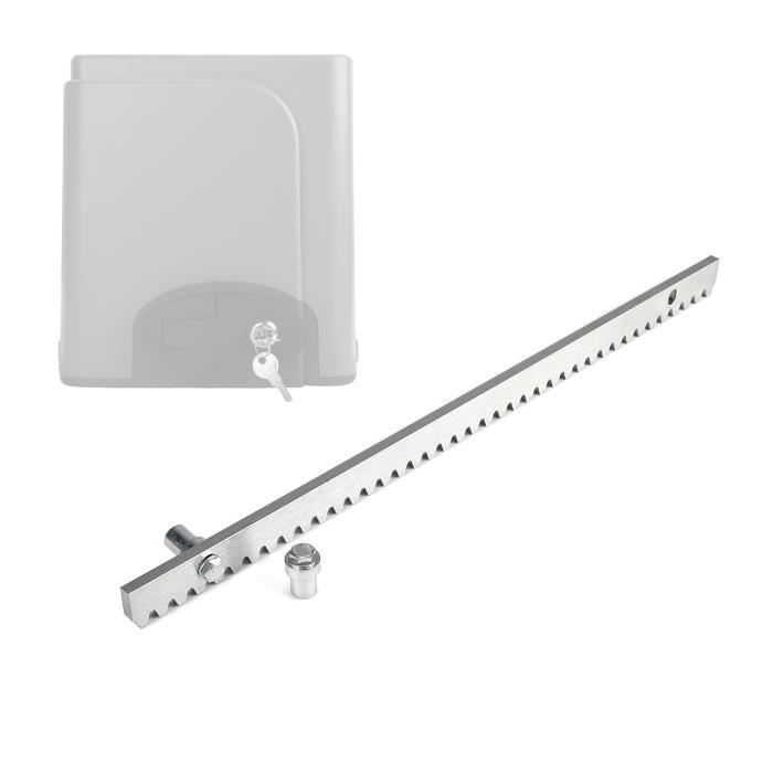 505 x 30 x 8 mm Crémaillères pour Portail Coulissant, Capacité de Max. 800kg, Couleur Chrome