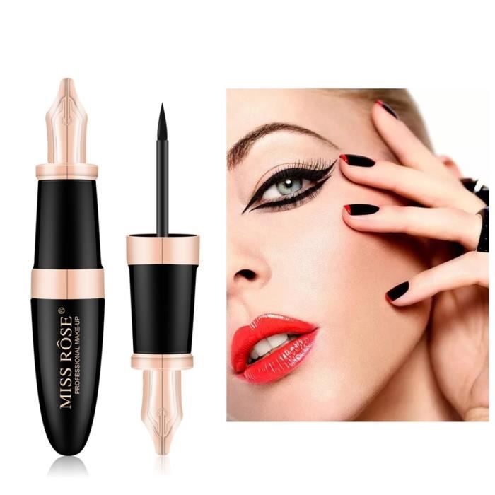 Maquillage de beauté imperméable Crayon cosmétique Eye-liner Stylo Eyeliner liquide noir 5 ml Buonege 136