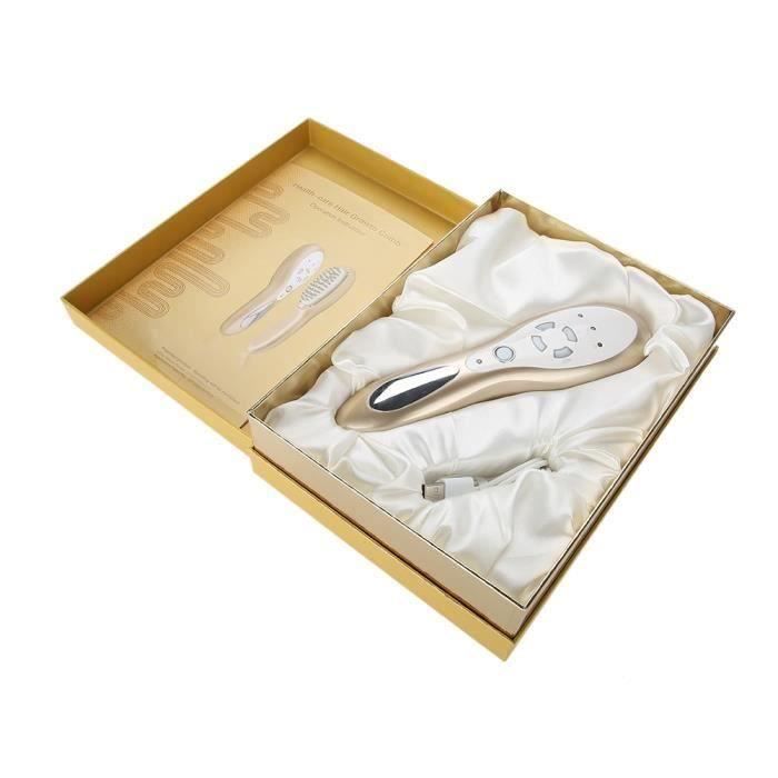 Appareil de croissance des cheveux avec dispositif de croissance des cheveux avec peigne ionique de massage du cuir chevelu
