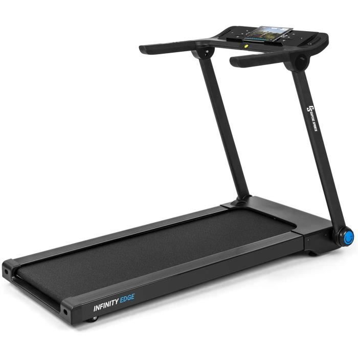 Capital Sports Infinity Edge - Tapis de Course, Moteur 1,5 CV, Surface 45 x 125 cm (LXL), Vitesse: jusqu'à 16 km-h, Suspension A123