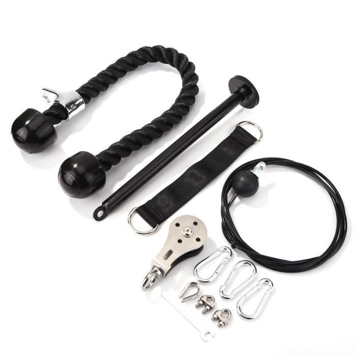 Fitness poulie câble Machine bricolage réglable longueur ensemble bras Triceps musculation gymnastique à dom JS9334