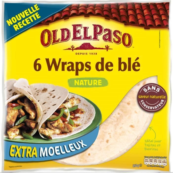 OLD EL PASO Wraps de blé nature - 350 g