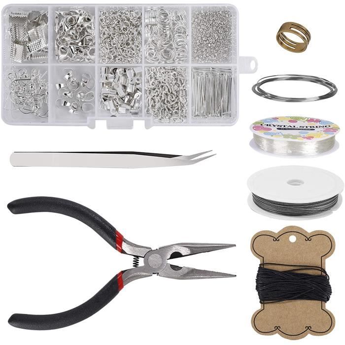 MengHSHOP Kit de Fabrication de Bijoux Starter Kit de Reacuteparation de Bijoux Adultes Accessoire de Creation Bijoux avec Pince34