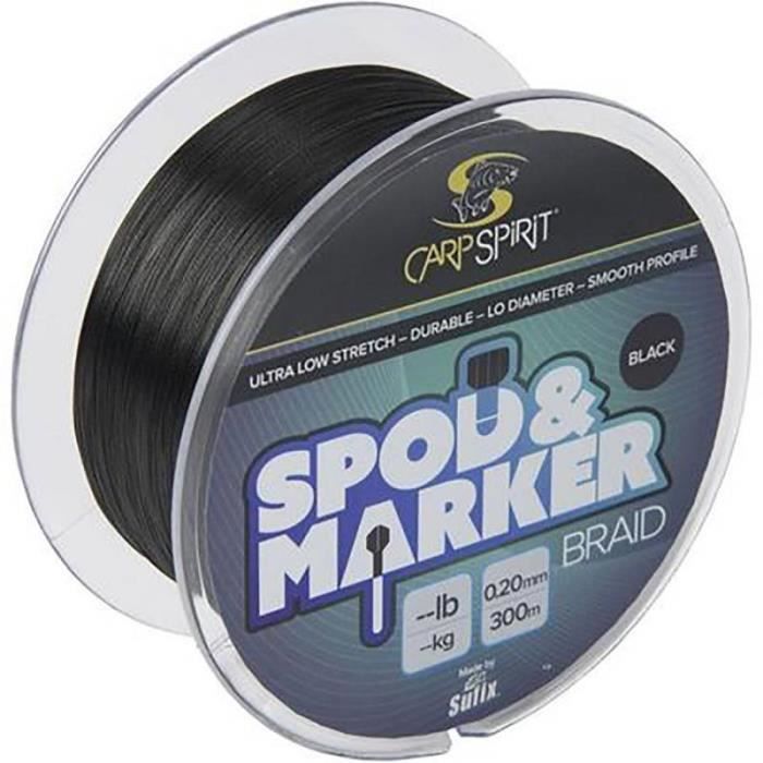 Tresse Carp Spirit Spod And Marker Braid Noir - 300m 20/100