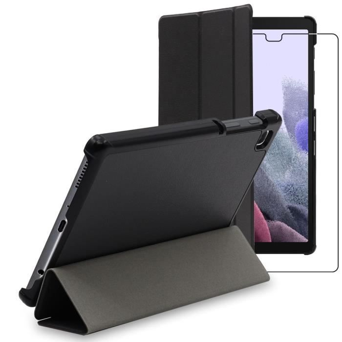 ebestStar ® pour Samsung Galaxy Tab A7 Lite 8.7 T220 T225 - Housse PU SmartCase + Film protection écran en VERRE Trempé, Noir