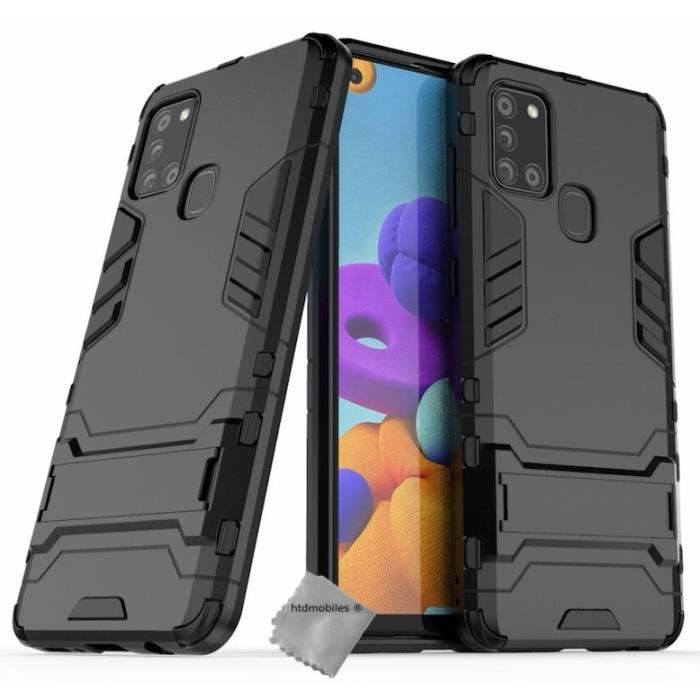 Coque rigide anti choc pour Samsung Galaxy A21s + film ecran - NOIR