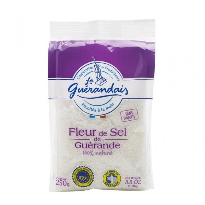 Le Guérandais Fleur de Sel de Guérande 100% naturel 250g (lot de 3)